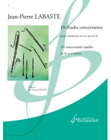 10 Études Concertantes - Clarinette - Jean-Pierre Labaste