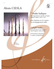 Sept (7) Etudes Ludiques - Clarinette et Piano - Alexis Ciesla