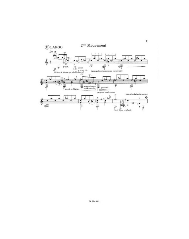 Libra Sonatine - Pour Guitare - Roland Dyens - Henry Lemoine