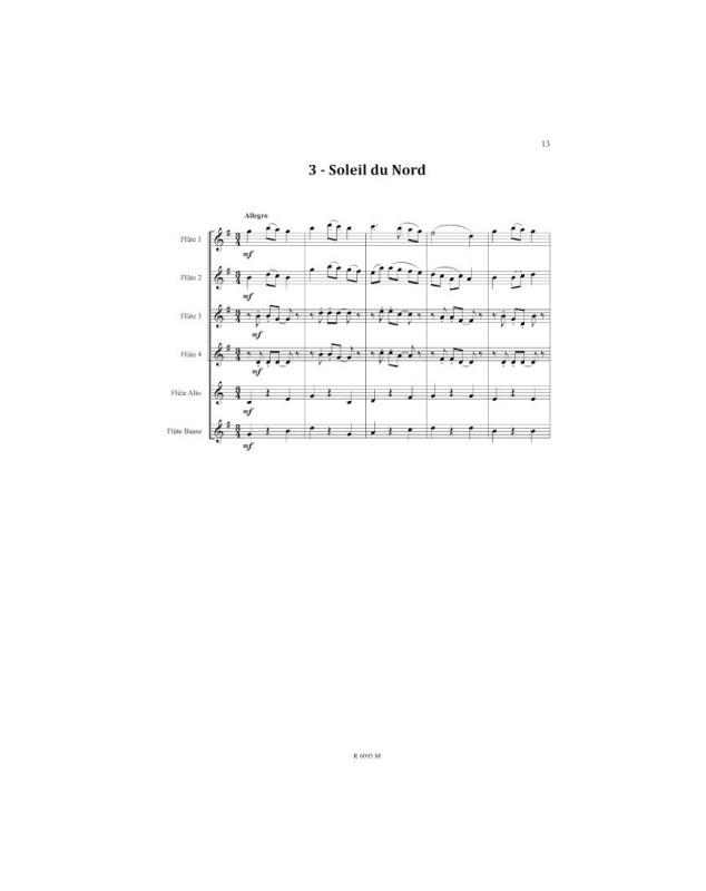 Le rêve de Tom - Pour Ensemble de Flûte - Catherine Baert - Robert Martin