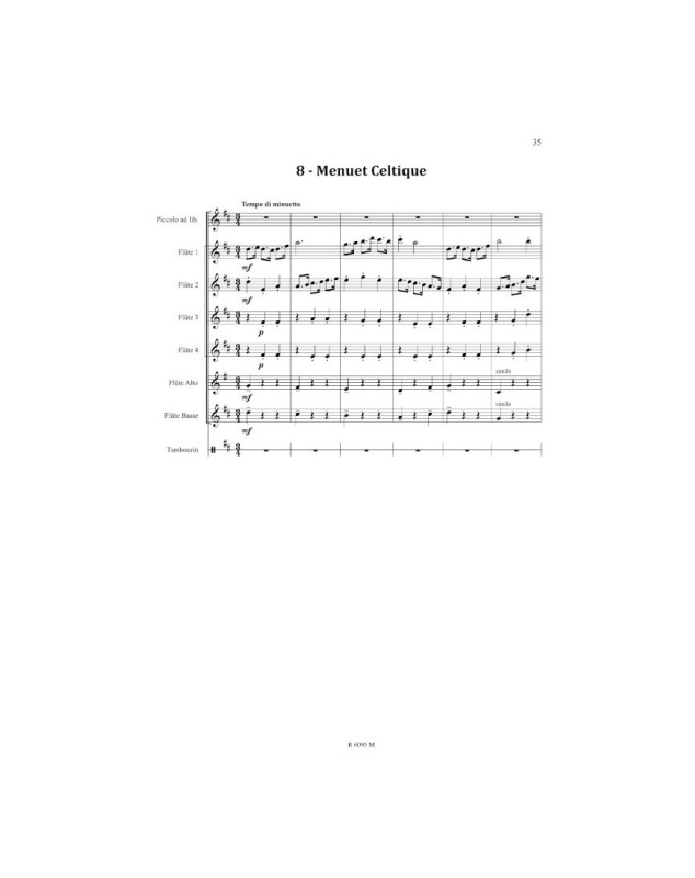 Le rêve de Tom - Pour Ensemble de Flûte - Catherine Baert - Robert Martin