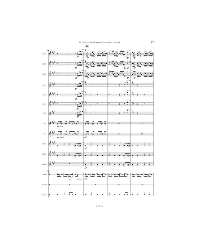 Sir Patrick - Philippe Geiss - Ensemble de Saxophones et Percussions