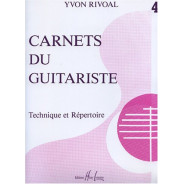 Carnets du guitariste Vol.4 - Yvon Rivoal - Editions Henry Lemoine