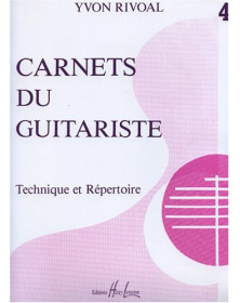 Carnets du guitariste Vol.4 - Yvon Rivoal - Editions Henry Lemoine