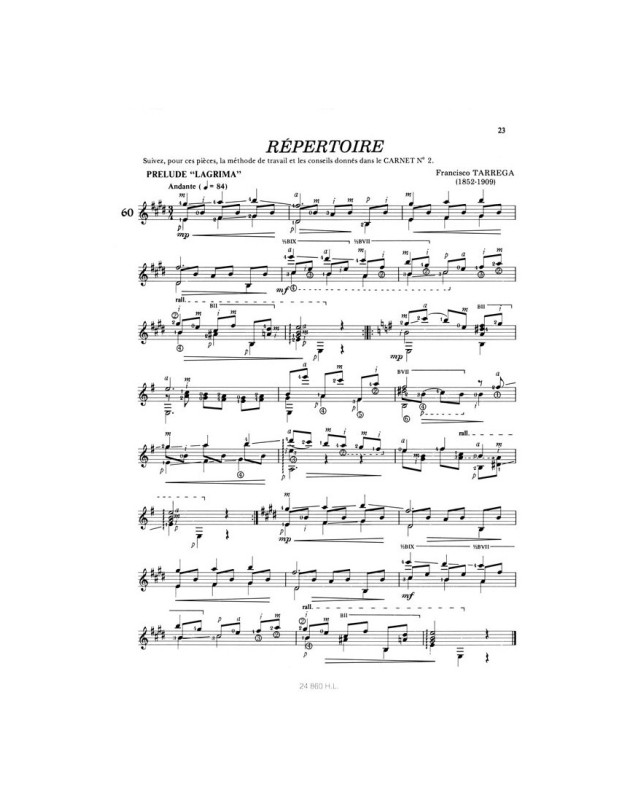 Carnets du guitariste Vol.4 - Yvon Rivoal - Editions Henry Lemoine