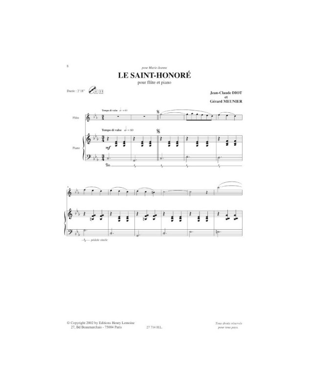 Huit (8) Petites pièces montées pour le dessert - Jean-Claude Diot et Gérard Meunier