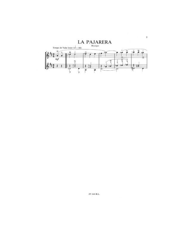 Chansons et Danses d'Amérique Latine Vol. D - Guitare - Henry Lemoine