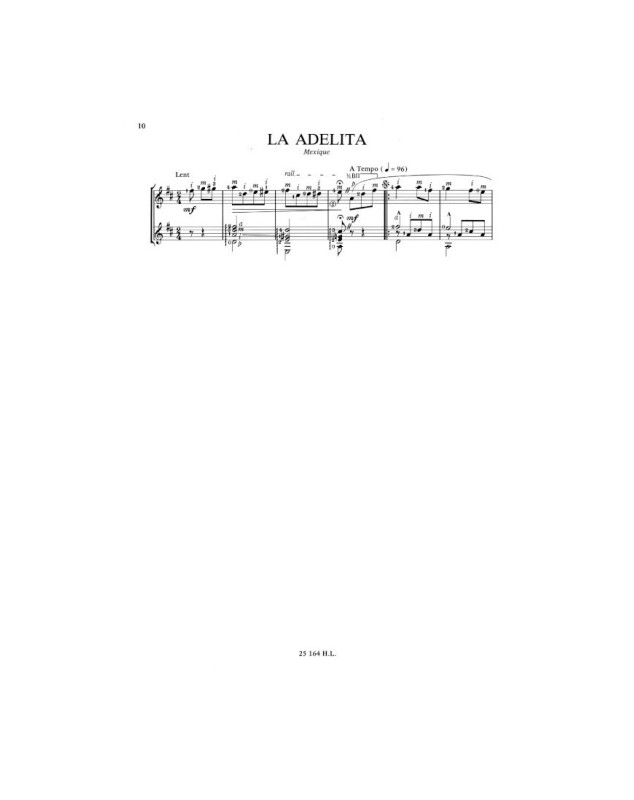 Chansons et Danses d'Amérique Latine Vol. D - Guitare - Henry Lemoine