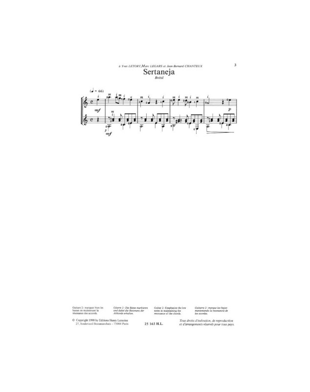 Chansons et Danses d'Amérique Latine Vol. C - 2 Guitares - Henry Lemoine