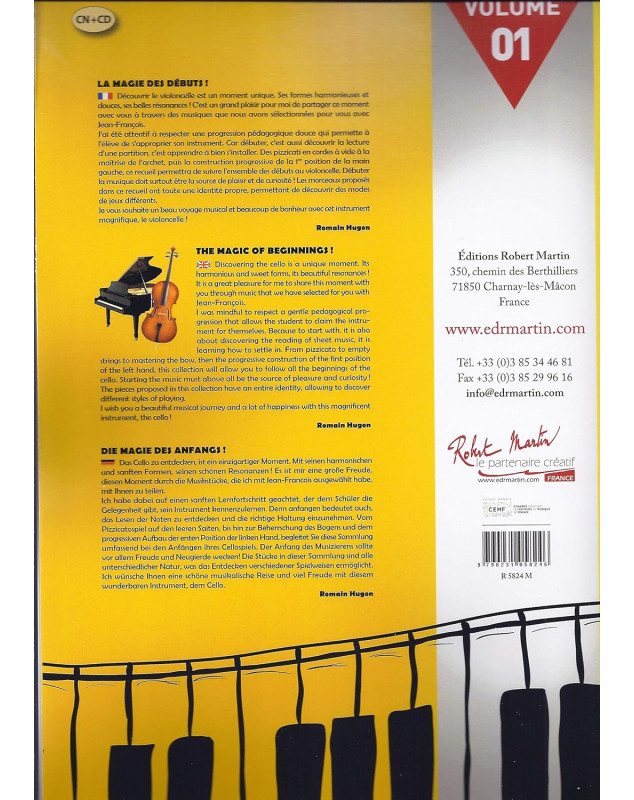 Cello Bambino Vol. 1 - Romain Hugon - Violoncelle - Editions Robert Martin