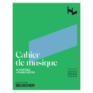 Cahier de musique 12 portées et pages d'écriture Seyes