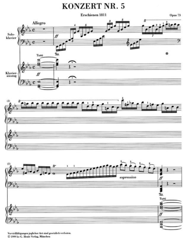 Piano Concerto No. 5 In E Flat Major Op. 73