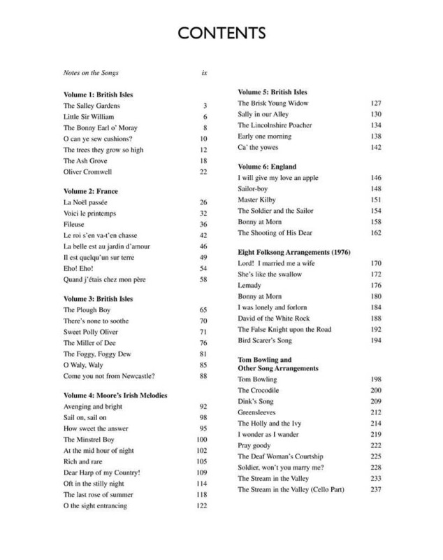 Complete Folksong Arrangements - 61 Songs - Benjamin Britten