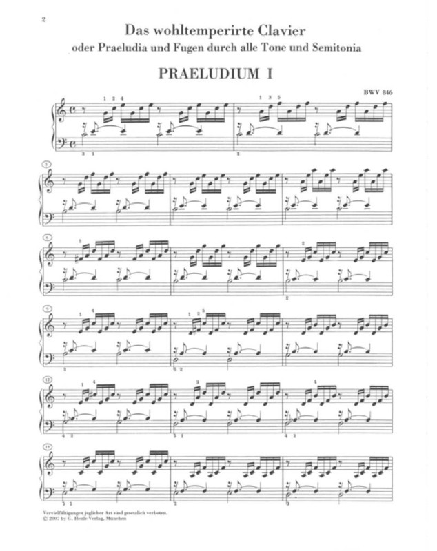 J.S. Bach : Le Clavier Bien Tempéré Vol. 1 - Henle Verlag Urtext