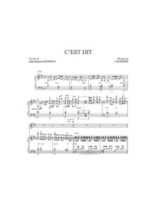C'est dit - Calogero - Partition pour Chant, Piano et Guitare