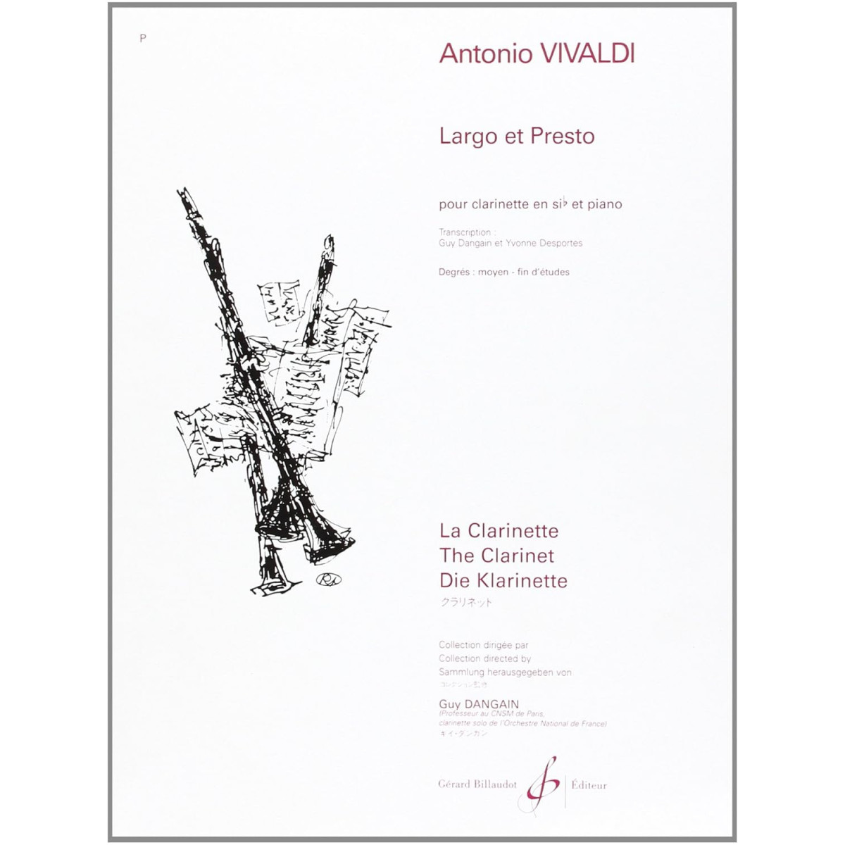 Largo Et Presto - Vivaldi - Clarinette et Piano - Gérard Billaudot