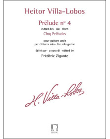 Prélude n° 4 - extrait des Cinq Préludes - Guitare - Villa Lobos