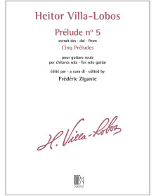 Prélude n° 5 - extrait des Cinq Préludes - Guitare - Villa Lobos