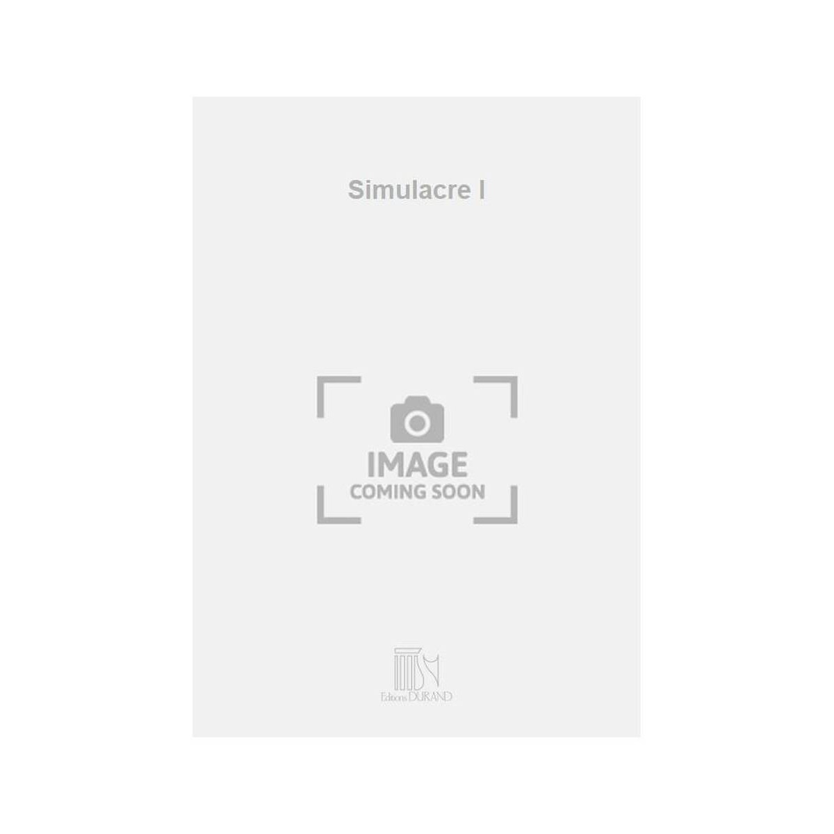 Simulacre I - Georges Aperghis - Chant - Editions Durand