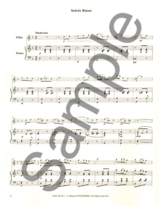 Soirée Russe - Wilhelm Popp - Flute et Piano - Editions Notissimo