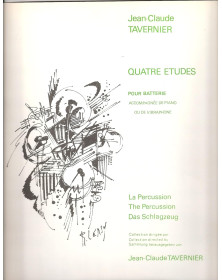4 Etudes Pour Batterie - Cahier 1 - Tavernier - Gérard Billaudot