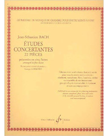 Etudes Concertantes - Flûte traversière - JS Bach - Billaudot