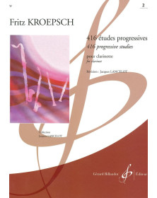 416 Etudes Progressives Vol. 2 - Clarinette - Kroepsch - Gérard Billaudot
