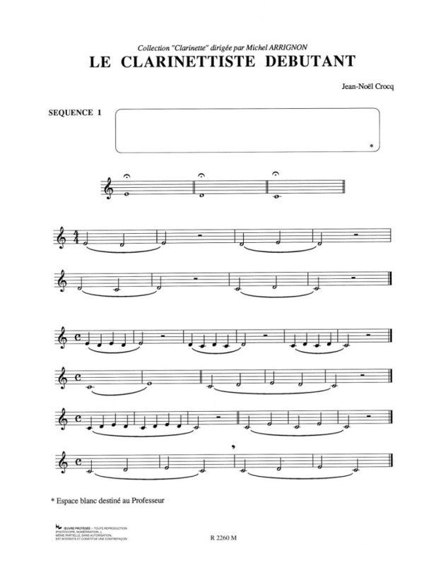Le Clarinettiste Débutant - Jean Noel Crocq - Robert Martin