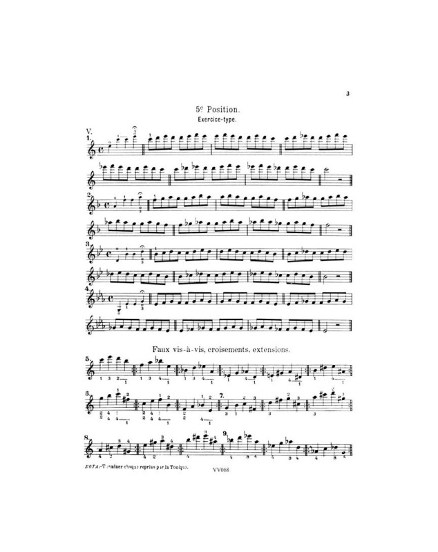 Ecole des positions : 5ème position - Violon - Van de Velde