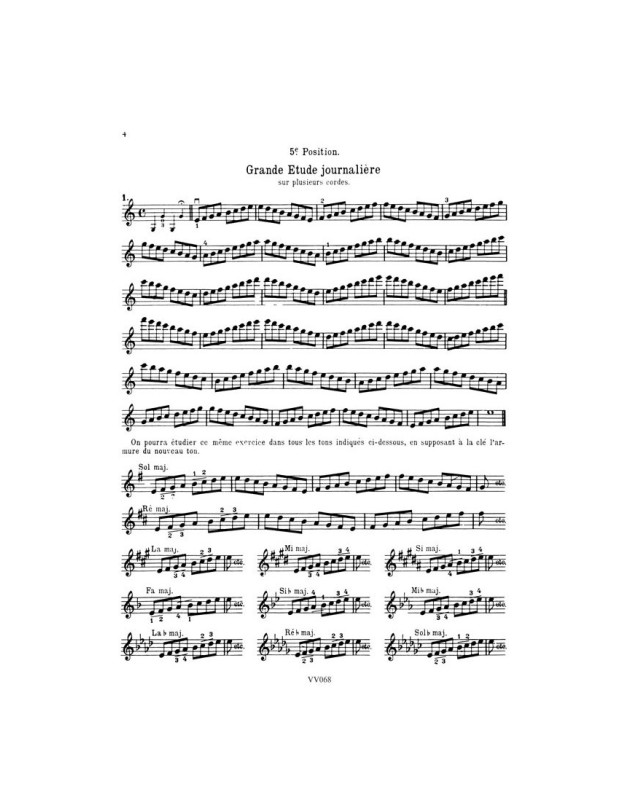 Ecole des positions : 5ème position - Violon - Van de Velde