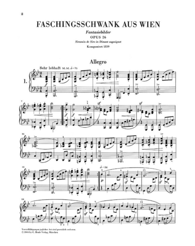 Carnaval de Vienne Op.26 - Schumann - Henle Verlag Urtext