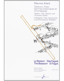 Tablature, Trilles, Gammes - Basson - Maurice Allard - Billaudot