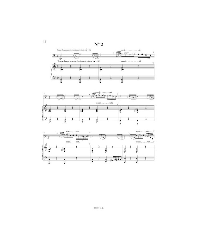 Astor Piazzolla : Tango - Etudes (6) Pour Basson et Piano