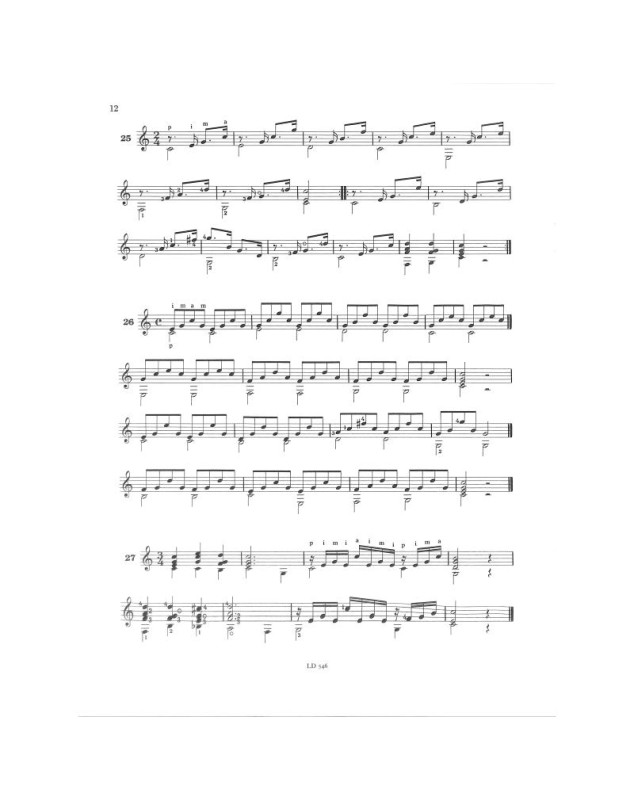 (50) Fifty Studies - Guitare - Dionisio Aguado - Editions Ricordi