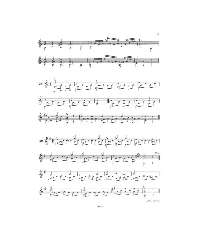 (50) Fifty Studies - Guitare - Dionisio Aguado - Editions Ricordi