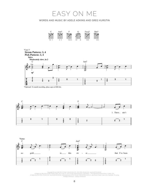 Adèle - 30 - Guitare Facile - Editions Hal Leonard