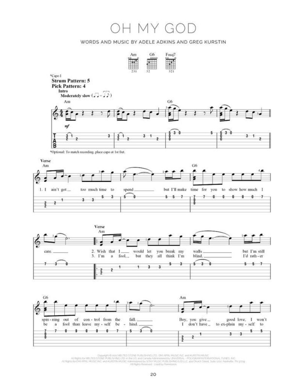 Adèle - 30 - Guitare Facile - Editions Hal Leonard