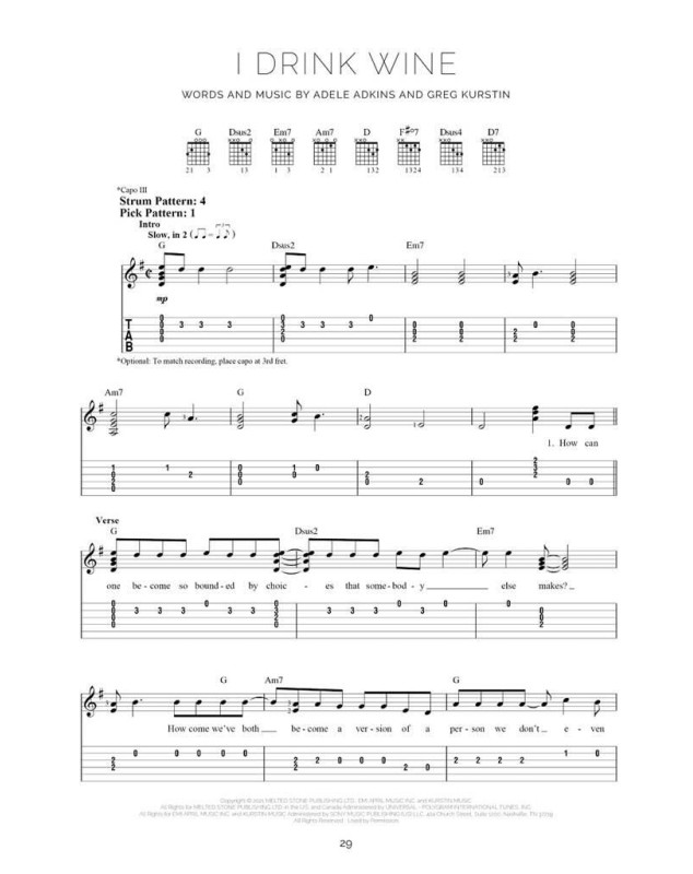 Adèle - 30 - Guitare Facile - Editions Hal Leonard