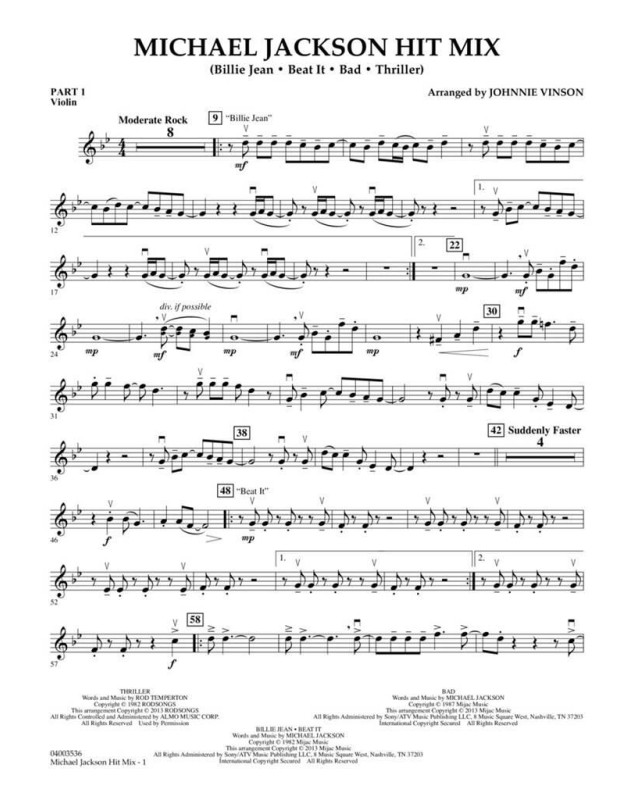 Michael Jackson Hit Mix - Flex Band - Conducteur + Parties - Hal Leonard