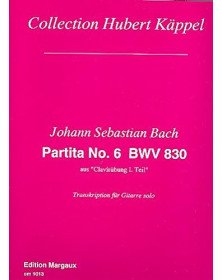 Partita N°6 BWV 830 - JS Bach - EM 1013 - Edition Margaux