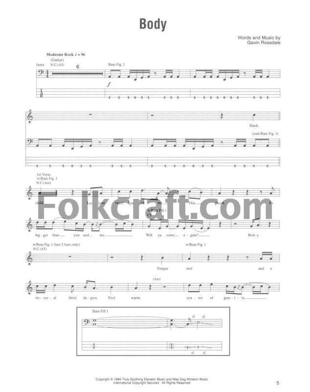 The Best of Bush - Chant et Guitare Basse - Cherry Lane Music