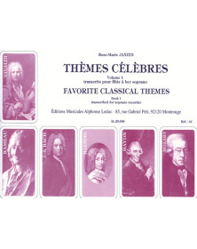 Thèmes Célèbres Vol. 1 - Flute à bec Soprano - Rose-Marie Janzen