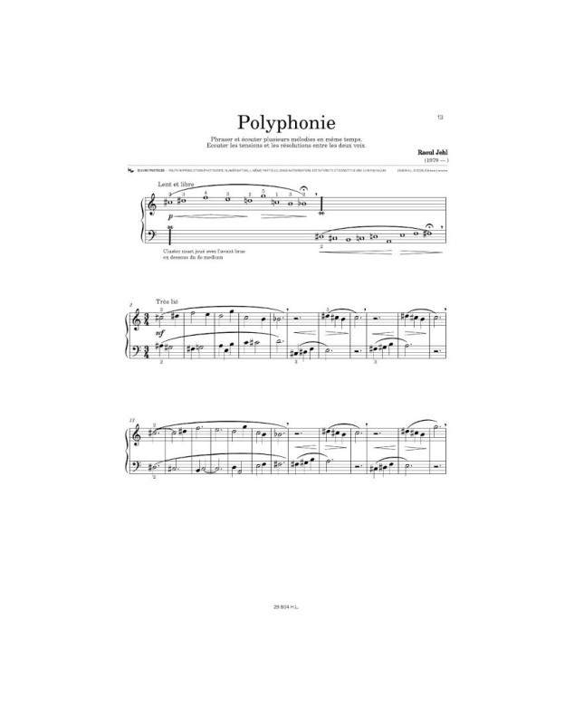 Dodécathlon Pianolympique - Raoul Jehl - Editions Henry Lemoine
