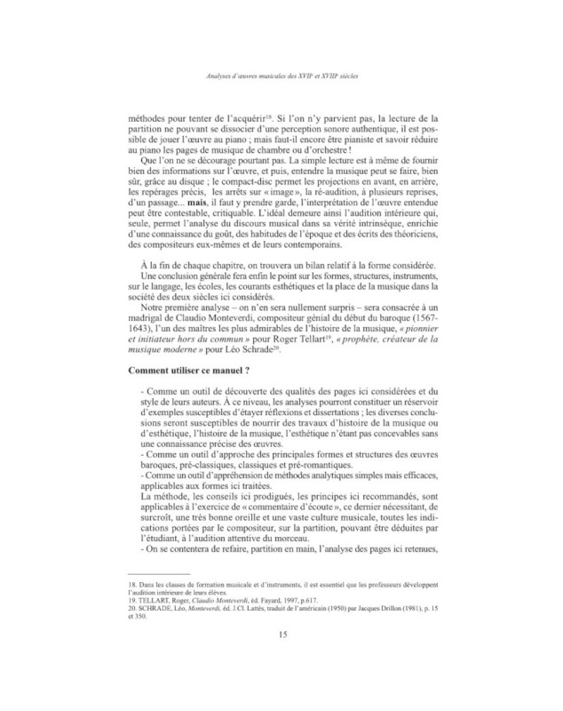 Sabine Bérard : Musique langage vivant Vol. 1 : 17è et 18ème siècle
