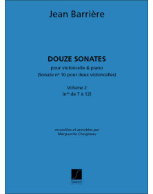 12 Sonates Vol.2 - Violoncelle - Etienne Barrière - Editions Salabert