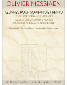 Œuvres pour soprano et piano - Olivier Messiaen - Editions Durand