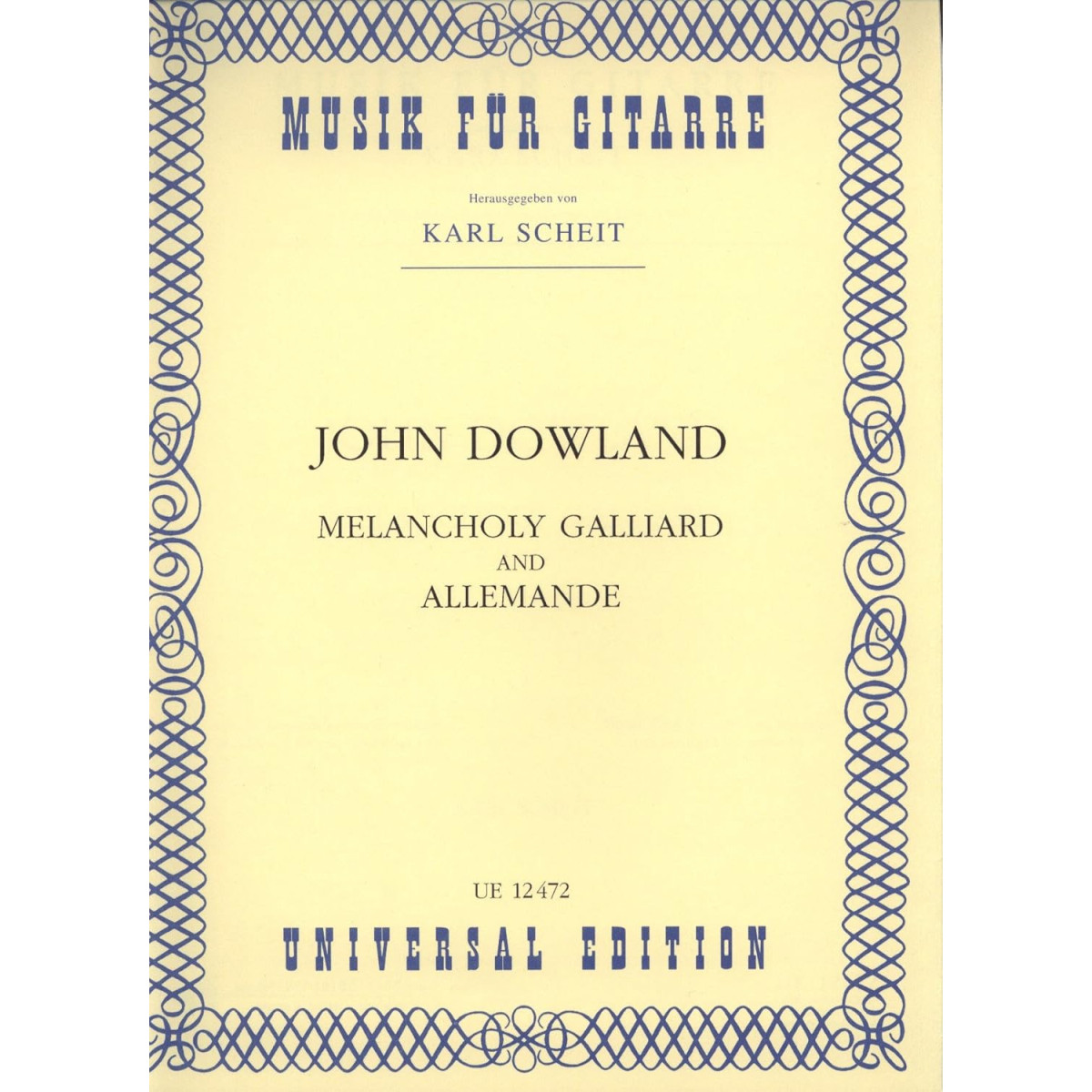 Melancholy Galliard and Allemande - Guitare - John Dowland