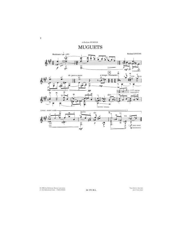 Muguet et L'Allusive - Guitare - Roland Dyens