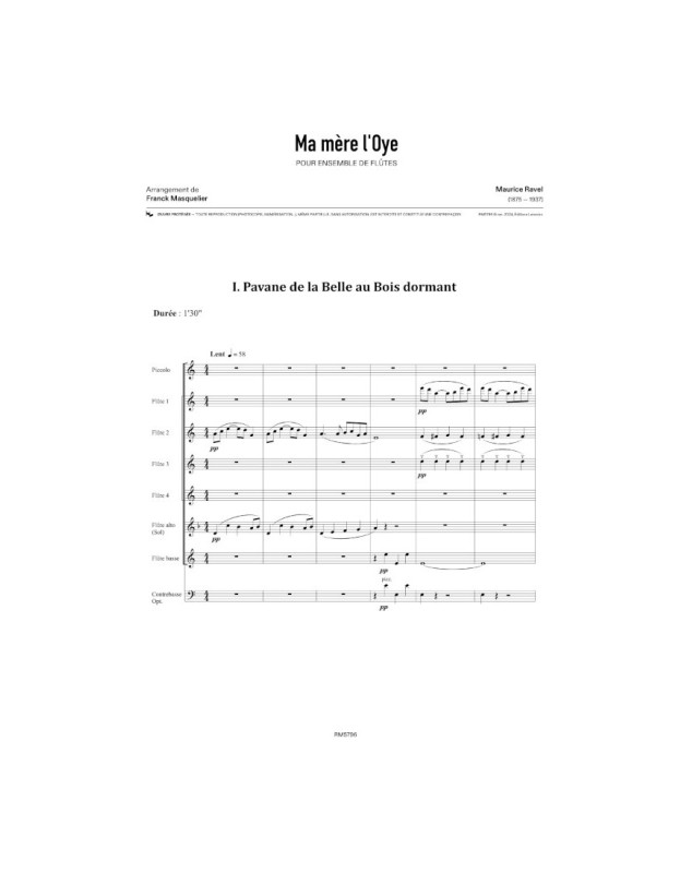 Ma Mère L'Oye - Maurice Ravel - Ensemble de Flûtes