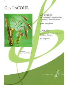 28 Etudes Sur Les Modes - Guy Lacour - Saxophone